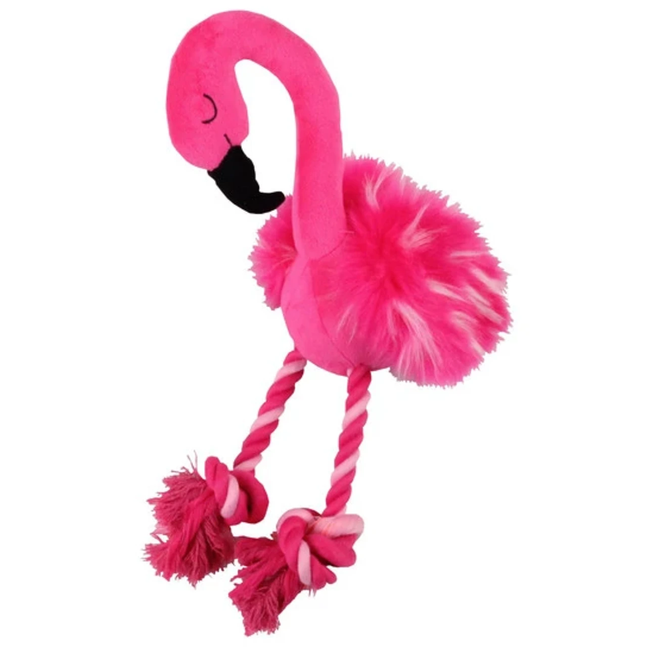 Pawise Flamingo Hundelegetøj med Reb - sjov bamse i plys
